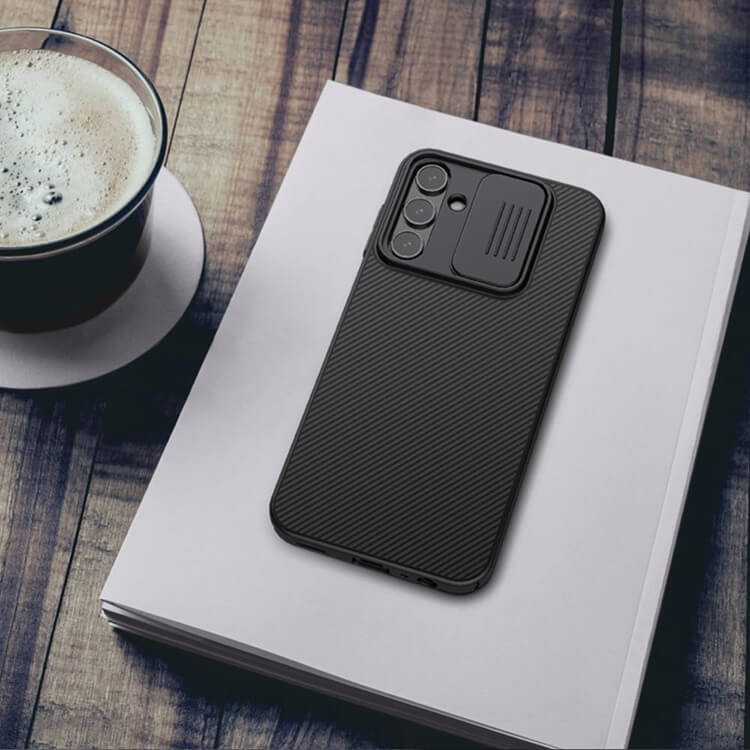 Калъф с Плъзгач за Камера за Samsung A35, Nillkin CamShield Case, Черен (5)