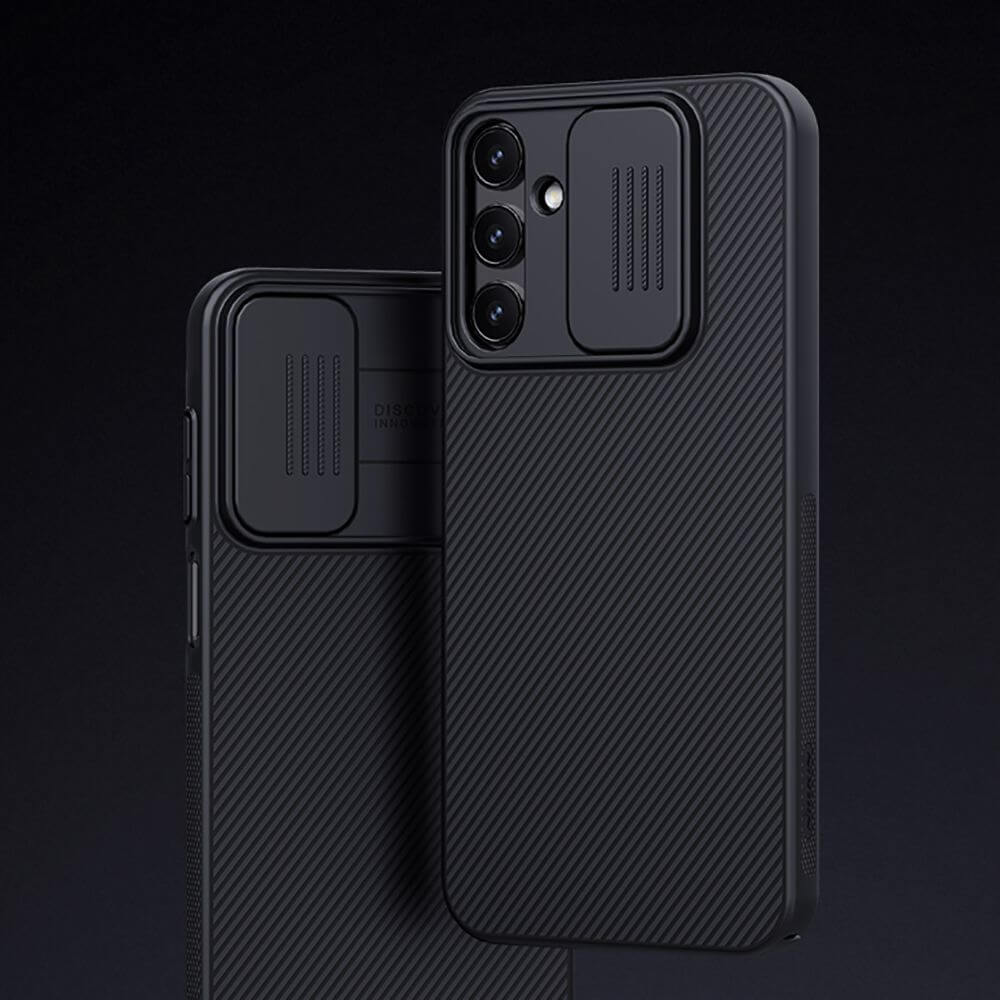 Калъф с Плъзгач за Камера за Samsung A35, Nillkin CamShield Case, Черен (6)