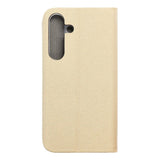 Луксозен Калъф за Samsung S24, Sensitive Book Case, Златист (2)