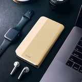 Луксозен Калъф за Samsung S24, Sensitive Book Case, Златист (6)