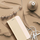 Луксозен Калъф за Samsung S24, Sensitive Book Case, Златист (5)