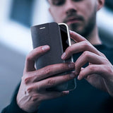 Луксозен Калъф за Samsung S24 Ultra, Sensitive Book Case, Черен (5)