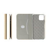 Луксозен Калъф за Samsung S24 Plus, Sensitive Book Case, Златист (5)
