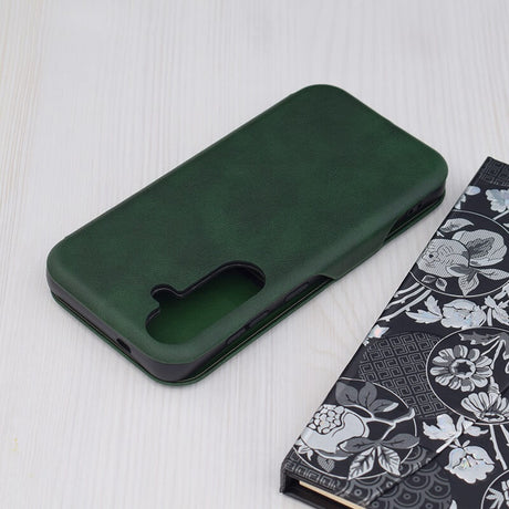 Кожен Калъф за Samsung S24 Plus, Tech-Protect Techsuit Safe Book Case, Зелен (5)
