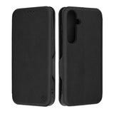 Кожен Калъф за Samsung S24, Tech-Protect Techsuit Safe Book Case, Черен