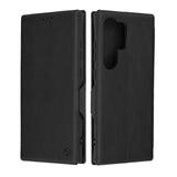 Кожен Калъф за Samsung S24 Ultra, Tech-Protect Techsuit Safe Book Case, Черен