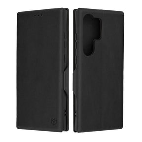 Кожен Калъф за Samsung S24 Ultra, Tech-Protect Techsuit Safe Book Case, Черен