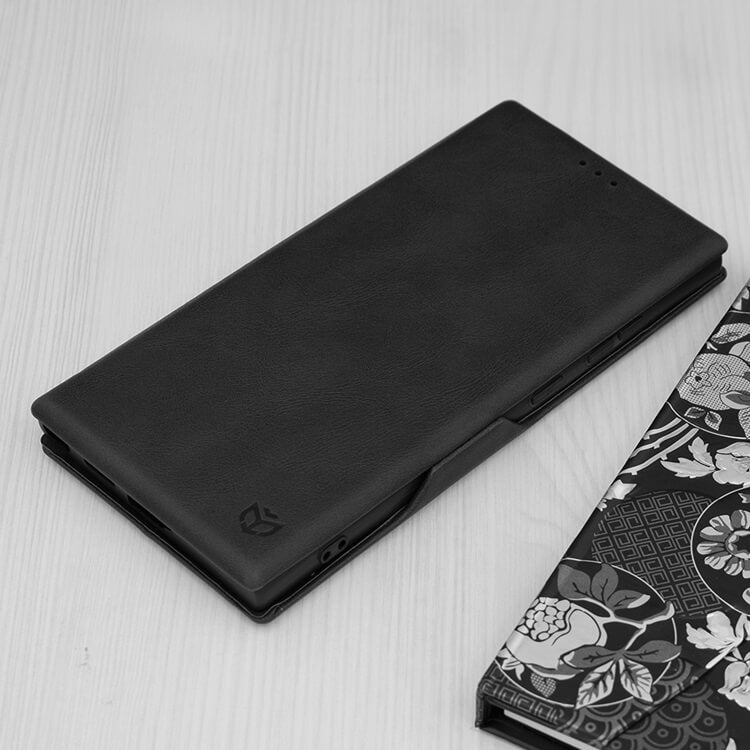 Кожен Калъф за Samsung S24 Ultra, Tech-Protect Techsuit Safe Book Case, Черен (4)