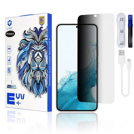 Затъмняващ Протектор за Samsung S22, GKK UV Privacy Glass, Черен (2)