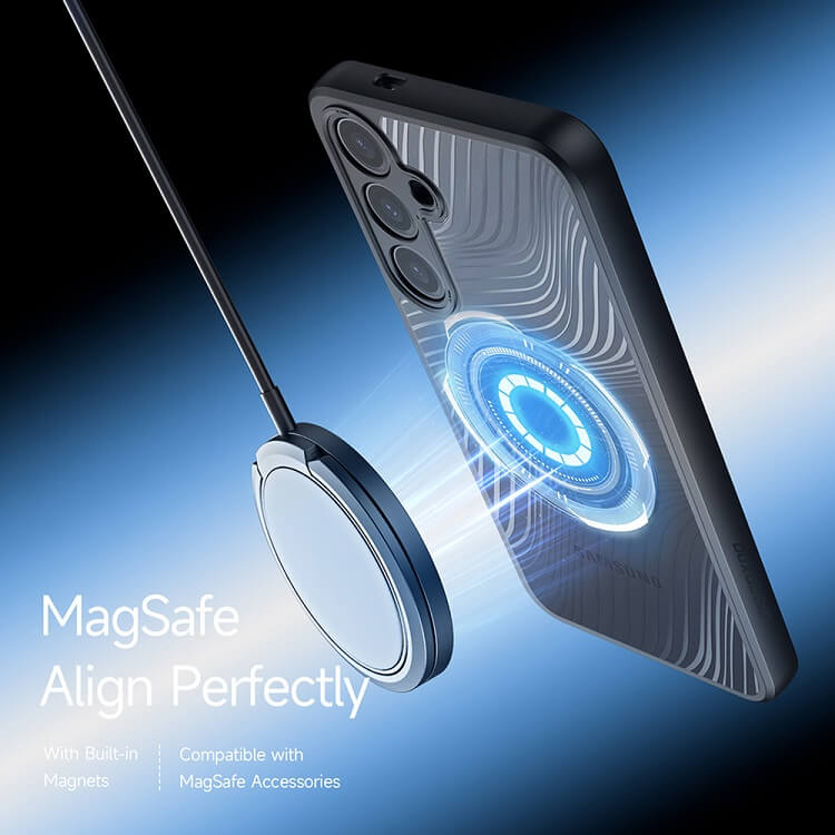 Magsafe Тънък Калъф за Samsung S24 Ultra, Dux Ducis Aimo Magsafe Case, Черен (5)