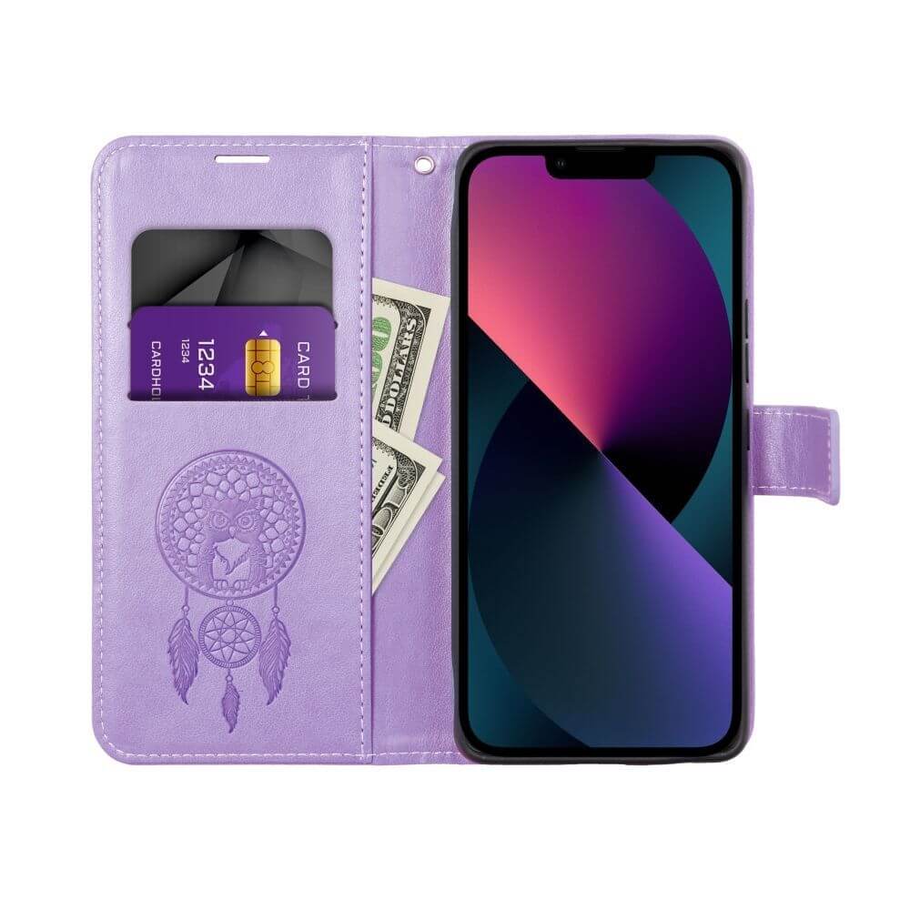 Кожен Калъф за Samsung S24 Ultra, Forcell Mezzo Book Case, Лилав (3)