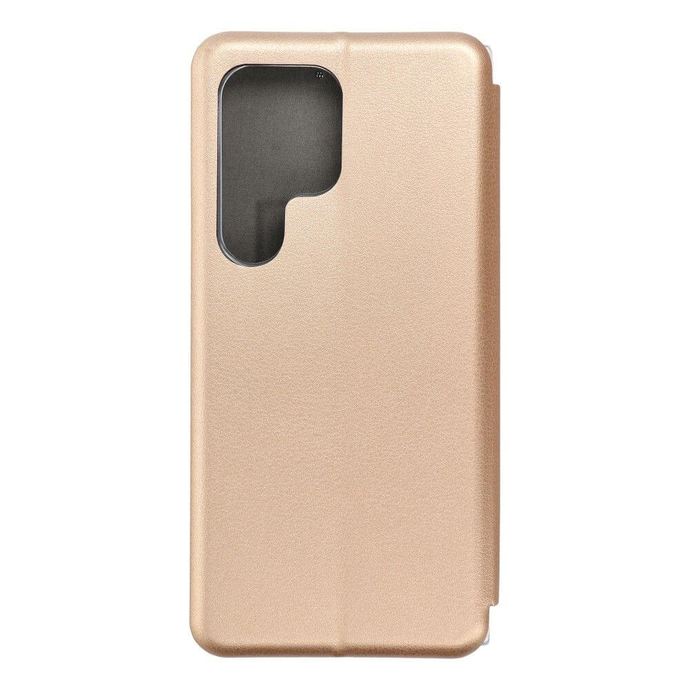 Кожен Калъф за Samsung S24 Ultra, Forcell Elegance Book Case, Златист (2)