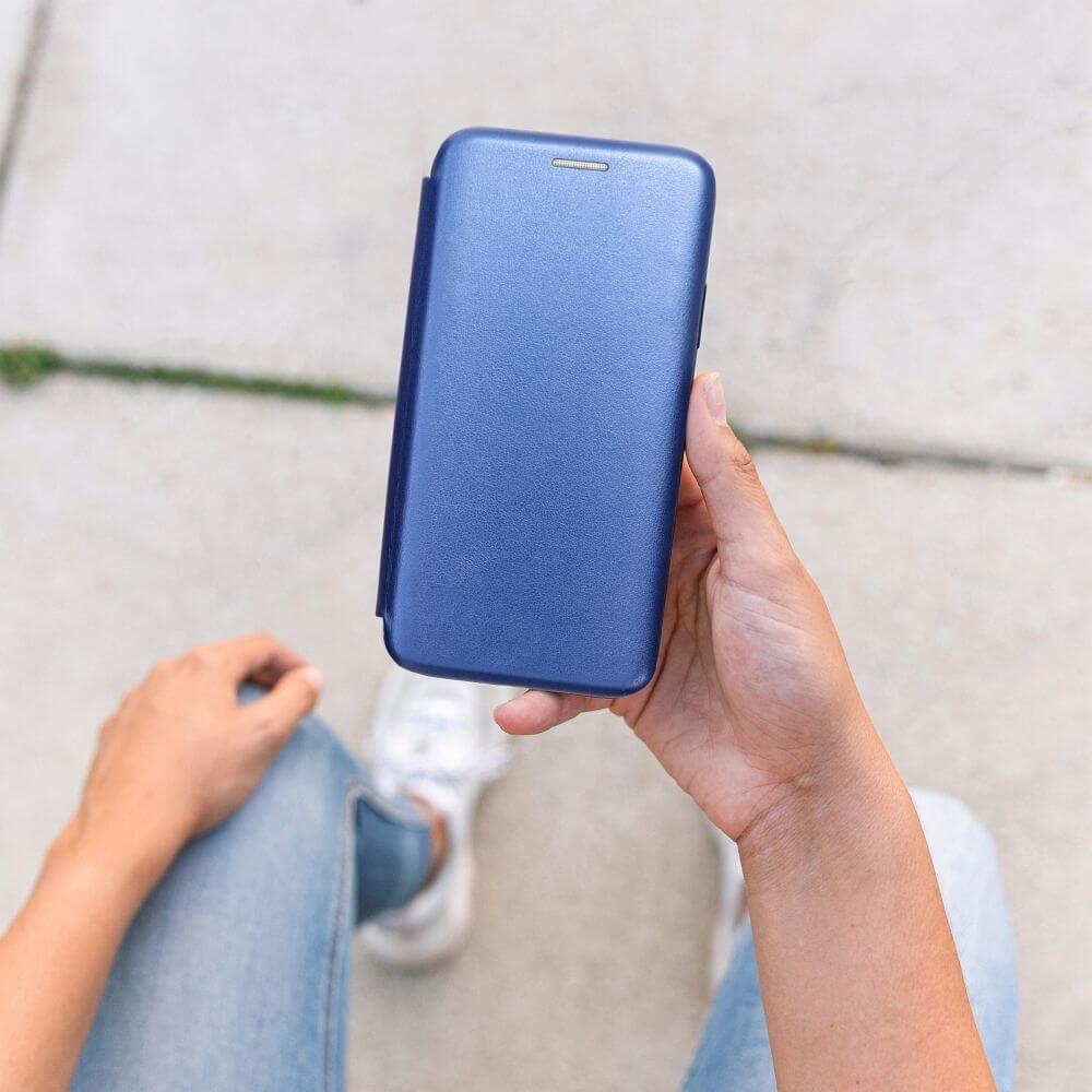 Кожен Калъф за Samsung S24, Forcell Elegance Book Case, Син (5)