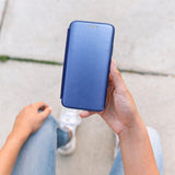 Кожен Калъф за Samsung S24, Forcell Elegance Book Case, Син (5)