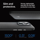 Magsafe Тънък Калъф за iPhone 15 Pro, Spigen Enzo Aramid Case, Черен (10)