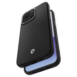 Magsafe Тънък Калъф за iPhone 15 Pro, Spigen Enzo Aramid Case, Черен (4)