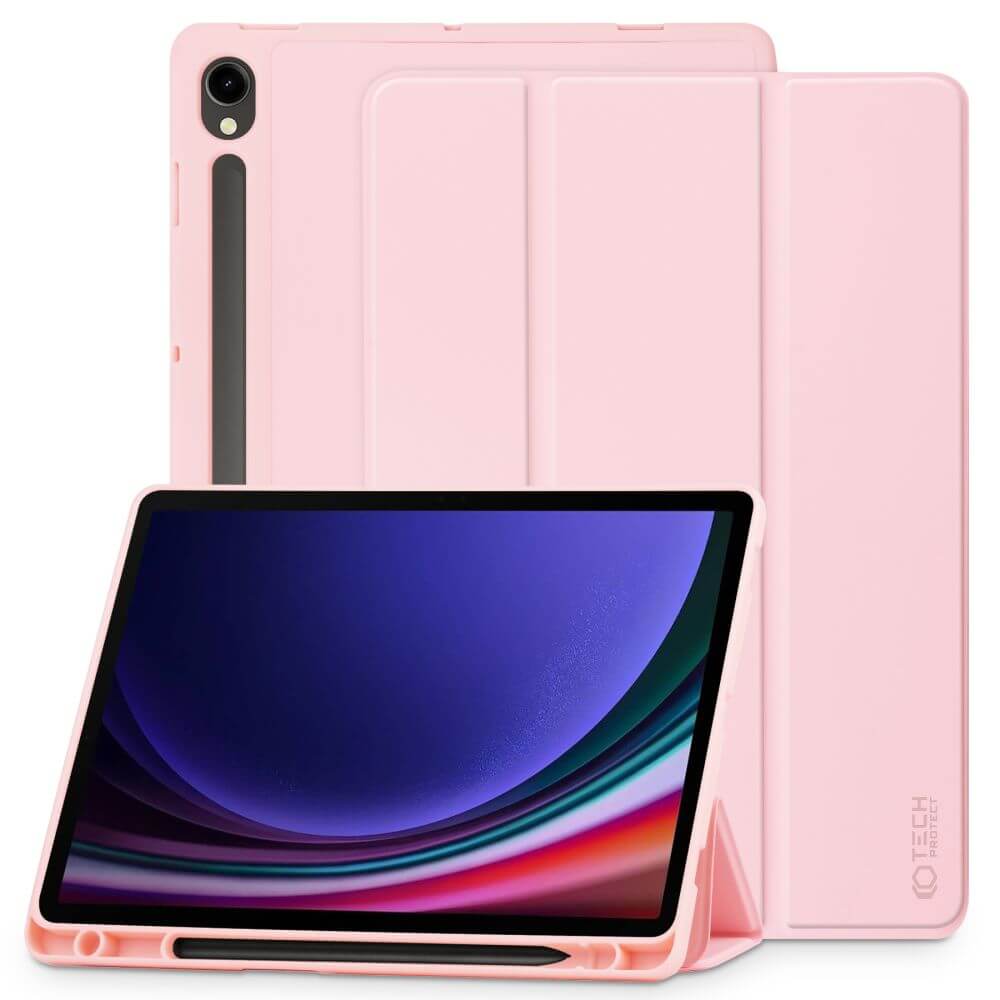 Защитен Калъф за Samsung Tab S10 Lite/ S9 FE, Tech-Protect Trifold Slim Case, Розов