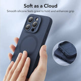 Magsafe Силиконов Калъф за iPhone 15 Pro Max, ESR Cloud Magnetic Case, Син (7)
