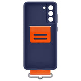 Оригинален Силиконов Калъф за Samsung S21 FE, Silicone Cover Strap Case EF-GG990TNEGWW, Син (6)