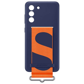 Оригинален Силиконов Калъф за Samsung S21 FE, Silicone Cover Strap Case EF-GG990TNEGWW, Син