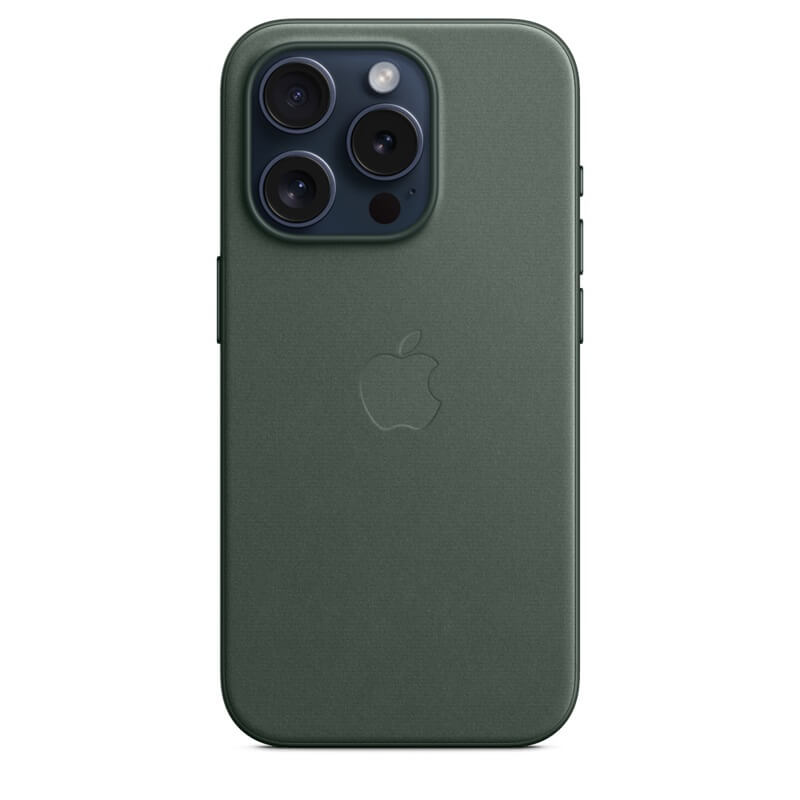 Оригинален Тъкан Калъф за iPhone 15 Pro Max, FineWoven Magsafe Case MT503ZM/A, Зелен (3)