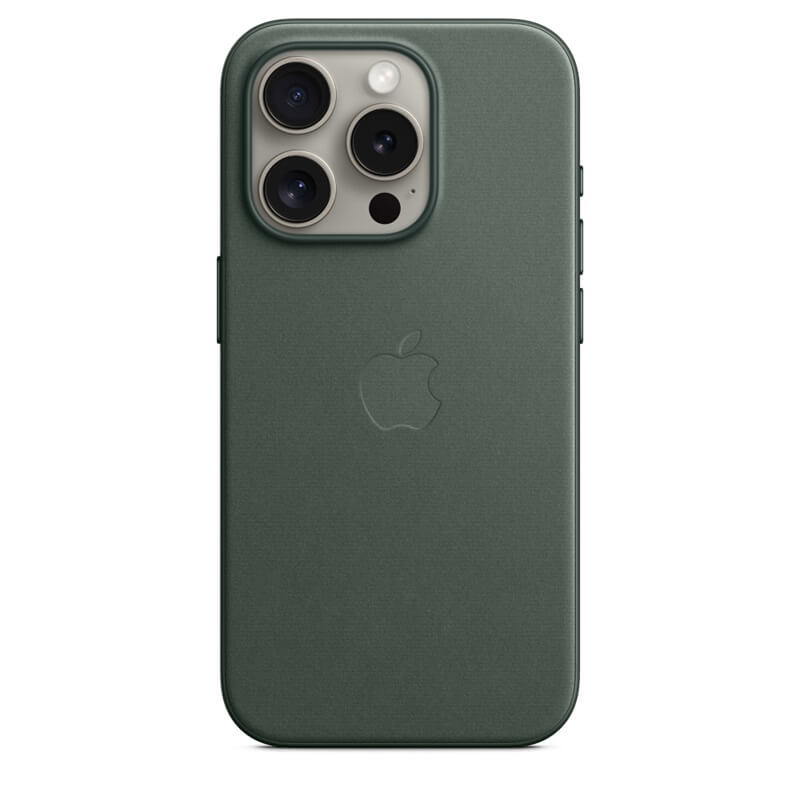 Оригинален Тъкан Калъф за iPhone 15 Pro Max, FineWoven Magsafe Case MT503ZM/A, Зелен (2)