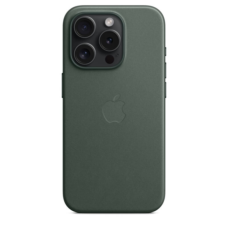Оригинален Тъкан Калъф за iPhone 15 Pro Max, FineWoven Magsafe Case MT503ZM/A, Зелен (4)