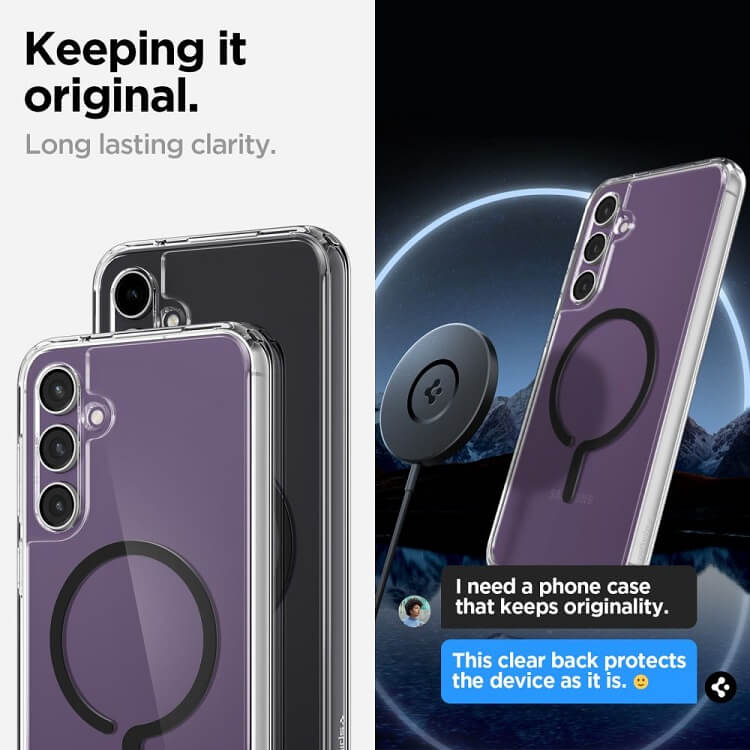 Magsafe Калъф за Samsung S23 FE, Spigen Ultra Hybrid Ring Case, Прозрачен (8)