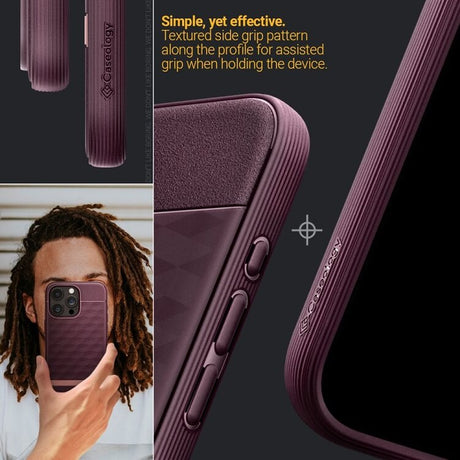 Magsafe Калъф за iPhone 15 Pro, Spigen Caseology Parallax, Бордо (9)