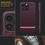Magsafe Калъф за iPhone 15 Pro, Spigen Caseology Parallax, Бордо (8)