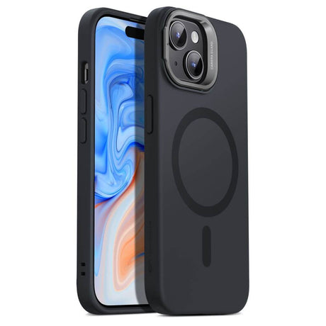 Magsafe Калъф с Поставка за iPhone 15, ESR Cloud Magnetic KickStand Case, Черен (2)