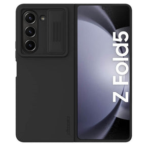Калъф с Плъзгач за Камера за Samsung Z Fold 5, Nillkin CamShield Silky Case, Черен