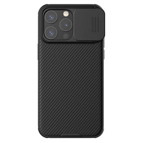 Magsafe калъф с Плъзгач за Камера за iPhone 15 Pro Max, Nillkin CamShield Pro Case, Черен