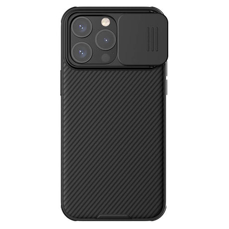 Magsafe калъф с Плъзгач за Камера за iPhone 15 Pro Max, Nillkin CamShield Pro Case, Черен