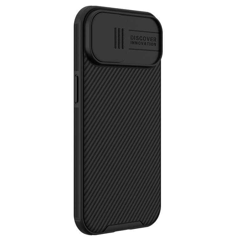 Magsafe калъф с Плъзгач за Камера за iPhone 15, Nillkin CamShield Pro Case, Черен (5)