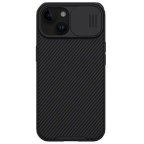 Magsafe калъф с Плъзгач за Камера за iPhone 15, Nillkin CamShield Pro Case, Черен