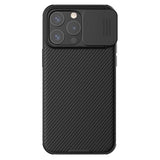 Magsafe калъф с Плъзгач за Камера за iPhone 15 Pro, Nillkin CamShield Pro Case, Черен