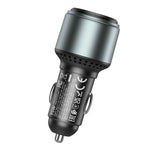 Тройно Зарядно за Кола с USB-C и USB-A, Hoco 12V 95W, Сив (4)