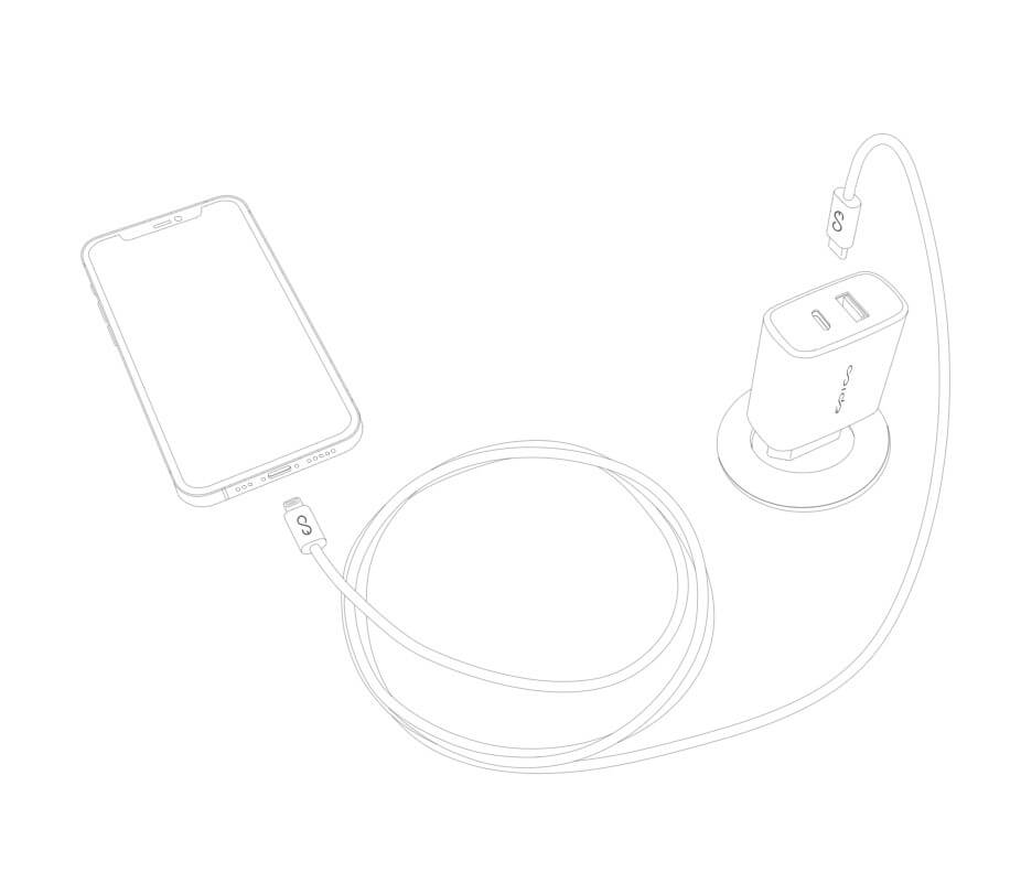 USB-C Кабел за iPhone, Epico Lightning MFI Cable 1m, Бял (3)
