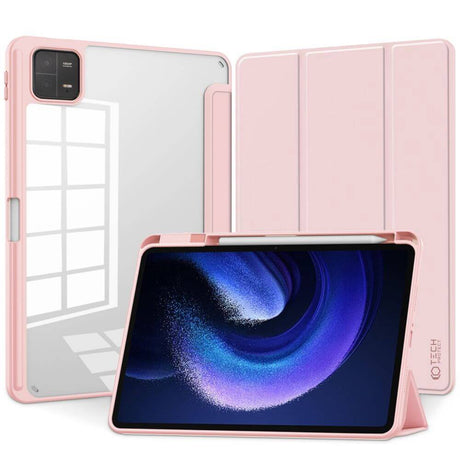 Калъф за Xiaomi Pad 6/ 6 Pro, Tech-Protect Hybrid Pen Case, Розов