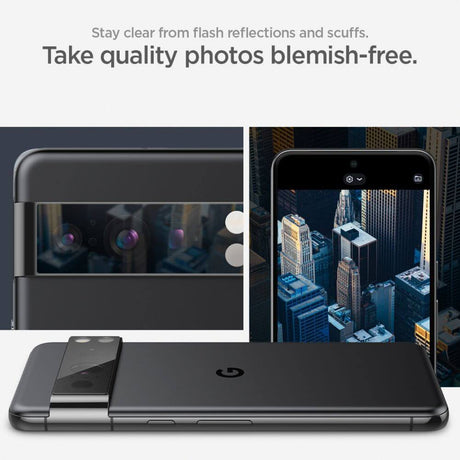 Стъклен Протектор за Камерата на Google Pixel 8 Pro, Spigen Optic Cam Glass 2бр., Черен (7)
