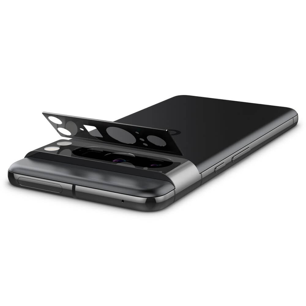 Стъклен Протектор за Камерата на Google Pixel 8 Pro, Spigen Optic Cam Glass 2бр., Черен (6)