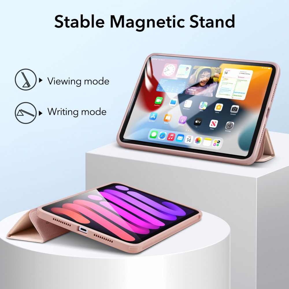 Калъф за iPad Mini 6/7 2024, ESR Rebound Hybrid Case, Розов (7)