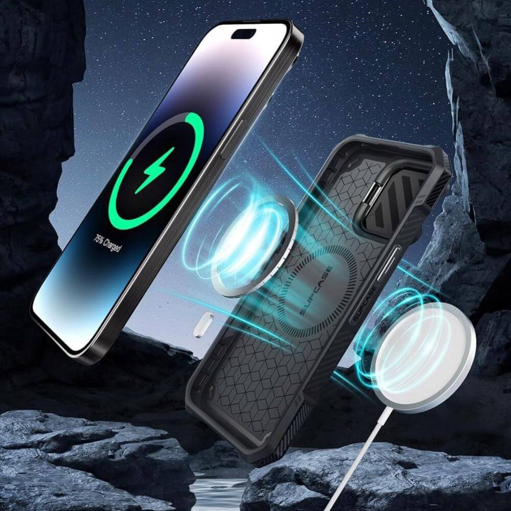 Magsafe Противоударен Калъф за iPhone 15 Pro Max, Supcase UB XT Mag, Черен (6)
