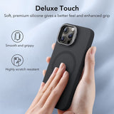 Magsafe Калъф с Поставка за iPhone 15 Pro Max, ESR Cloud Magnetic KickStand Case, Черен (6)