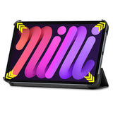 Калъф за iPad Mini 6/7 2024, TriFold Leater Case, Черен (5)