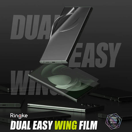 Гъвкав Протектор за Samsung S23 Ultra, Ringke Dual Easy Wing Folio Glass, Прозрачен (5)