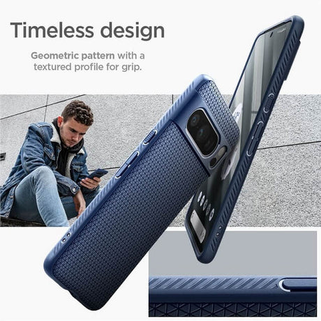 Противоударен Калъф за Google Pixel 8 Pro, Spigen Liquid Air Case, Син (8)