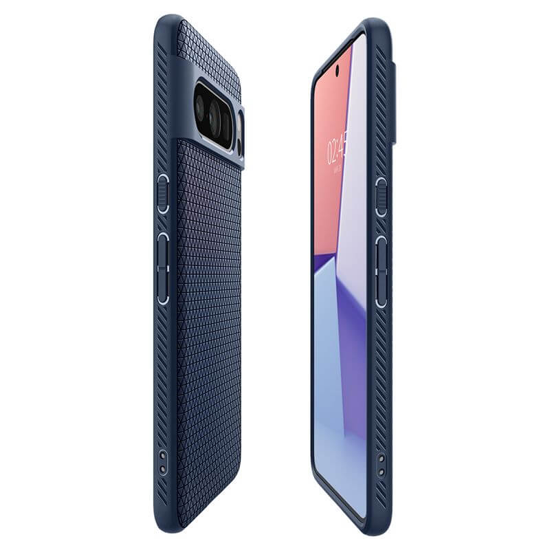 Противоударен Калъф за Google Pixel 8 Pro, Spigen Liquid Air Case, Син (3)