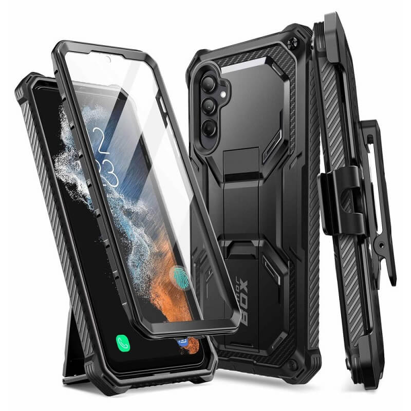 Противоударен Калъф за Samsung S23 FE, Supcase Iblsn ArmorBox, Черен